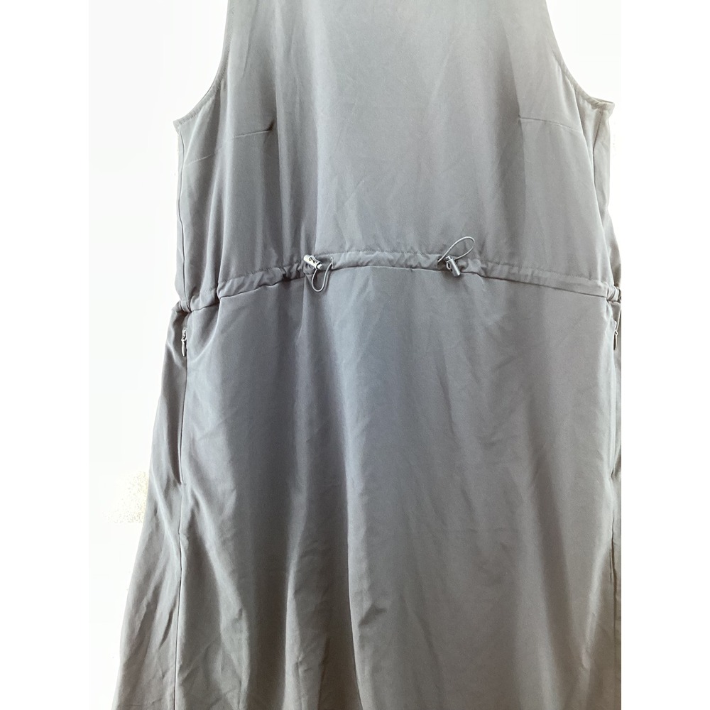 Zella Womens Navy Blue Sleeveless Drawstring Waist Tiered Midi Dress Size M - Picture 3 of 6